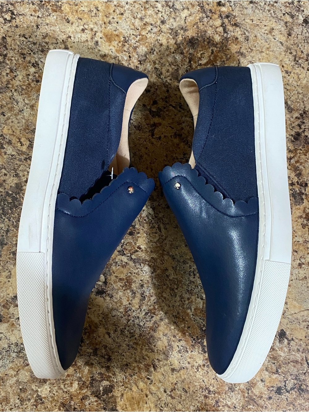 Kate Spade New York Navy/Gold Loafer Women’s Slip on shoes Size 8.5